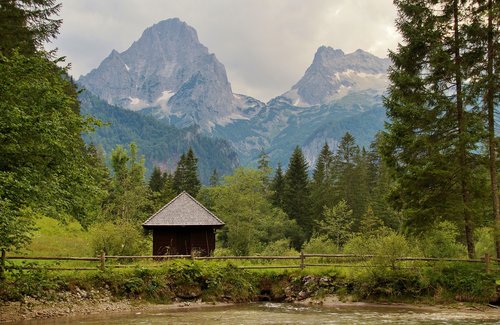Alpės,  Austrija,  Spitzmauer,  Kalnų,  Alpine,  Kalnai,  Kraštovaizdis,  Panorama,  Vasara