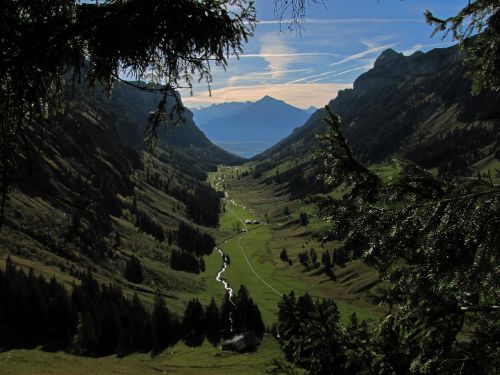 Alpės, Kalnai, Šveicarija, Kalnas, Gamta, Nuotaika, Panorama, Gražus, Alpių, Srautas, Slėnis