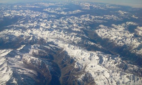Alpės, Lėktuvas, Kraštovaizdis, Vista, Sniegas