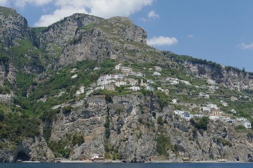 Amalfi,  Italija,  Pakrantės,  Viduržemio Jūros,  Kraštovaizdis,  Turizmas,  Amalfio Pakrantė,  Kalnų,  Uolos,  Rokas,  Kampanija