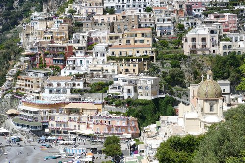 Amalfi,  Positano,  Italija,  Pakrantės,  Viduržemio Jūros,  Turizmas,  Kraštovaizdis,  Italų,  Amalfio Pakrantė,  Rokas,  Kampanija,  Unesco,  Vaizdingas,  Namas,  Bažnyčia