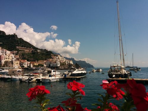 Amalfi, Valtis, Viduržemio Jūros, Positano, Jūra, Kranto, Italy
