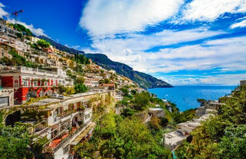Amalfi,  Kranto,  Kranto Linija,  Italy,  Ispanų,  Miestas,  Kalnai,  Jūra,  Viduržemio Jūros,  Vaizdas,  Vista,  Sorrento,  Positano,  Kelionė,  Turizmas,  Kraštovaizdis,  Mėlynas,  Amalfio Pakrantė
