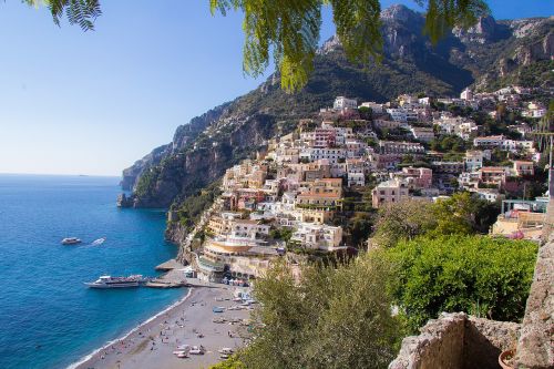 Amalfi Pakrantė,  Italy,  Viduržemio Jūros,  Kaimas,  Kranto,  Namai,  Vaizdingas,  Spalvinga,  Rokas