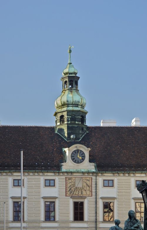 Amalienburgas, Laikrodzio Bokstas, Saulės Laikrodis, Hofburgas, Rūmai, Vienna, Istorinis, Orientyras, Astronominis