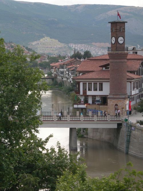 Amasya, Turkija, Tiltas, Miestas, Kaimas, Kelionė, Centras, Upė, Senovinis