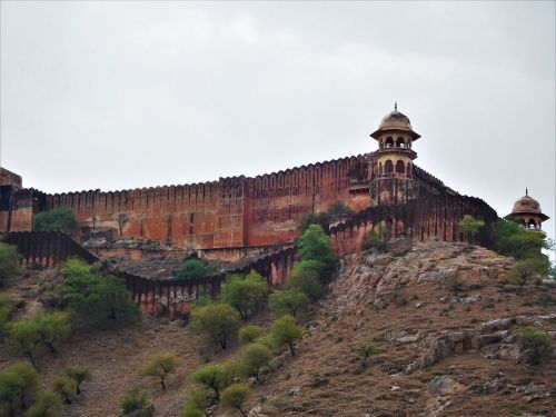 Amer Fort, Jaipur, Indijos, Architektūra, Rajasthan, Kelionė, Orientyras, Istorinis, Ekskursijos, Pastatas, Senas, Kalnas