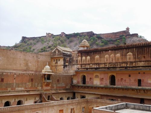 Amer Fort, Jaipur, Indijos, Architektūra, Rajasthan, Istorinis, Orientyras, Fortas, Senas, Ekskursijos, Pastatas, Turistinis