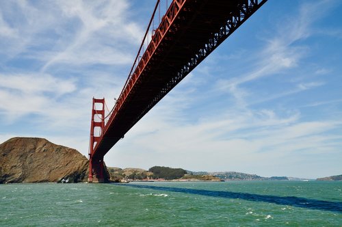 Amerika,  Jav,  San Franciskas,  California,  Auksinių Vartų Tiltas,  Vandens,  Tiltas,  Kelių,  Raudonas