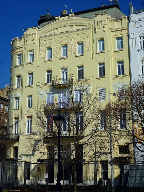 Amerikiečių Ambasada, Vieno Meno Stiliaus, Laisvės Aikštė, Budapest, Vengrija, Pastatas, Kapitalas