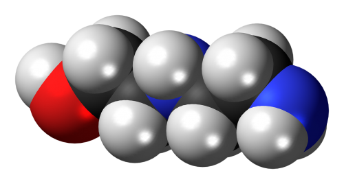 Aminoetaletenolaminas, Užpildymas, Modelis, Molekulė, Anglies, Deguonis, Azotas, Vandenilis, Chemija