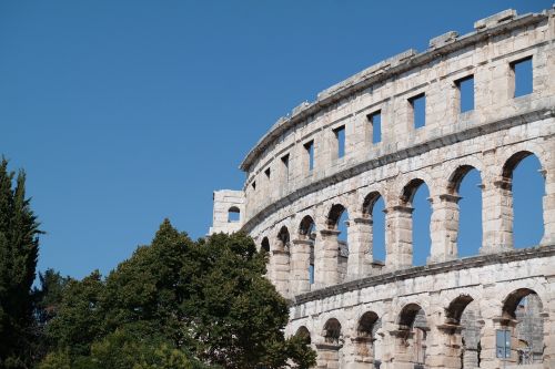Amfiteatras, Sugadinti, Romanai, Architektūra, Pastatas, Arena, Pula, Kroatija