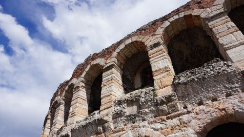 Amfiteatras, Arena, Akmeninė Siena, Smėlio Akmuo, Fasadas, Mūra, Italy, Verona