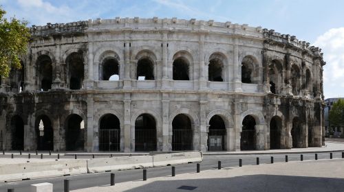 Amfiteatras, Nimes, France, Romėnų, Senovės, Arena, Languedoc-Roussillon