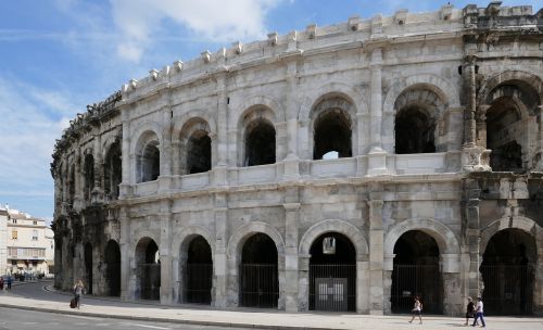 Amfiteatras, Nimes, France, Romėnų, Senovės, Arena, Languedoc-Roussillon