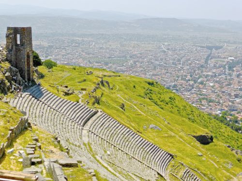 Amfi Teatras,  Bergama,  Turkija,  Pergamum,  Išlieka,  Orientyras,  Amfiteatras,  Senovės,  Žingsniai,  Garsus