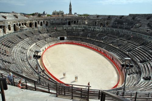 Amfiteatras, Nimes, France, Romėnų, Paminklas, Sugadinti, Romos Imperija