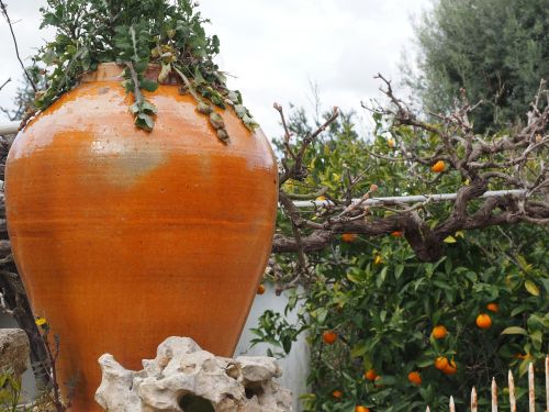 Amphora, Apdaila, Gėlių Stendas, Terakota, Sodo Apdaila, Oranžinė