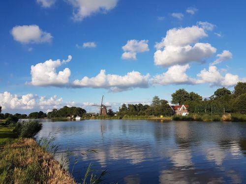 Amstel, Upė, Amsterdamas, Kraštovaizdis, Mėlynas Dangus