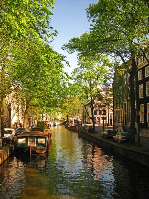 Amsterdamas, Miestas, Kanalas, Valtis, Vanduo, Miesto, Upė, Holland, Turizmas, Kelionė, Nyderlandai