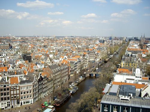 Amsterdamas, Kanalas, Vaizdas, Architektūra