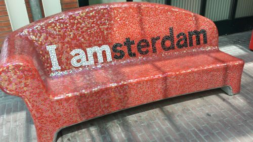 Amsterdamas, Stendas, Gatvė, Holland, Raudona, As Amsterdam