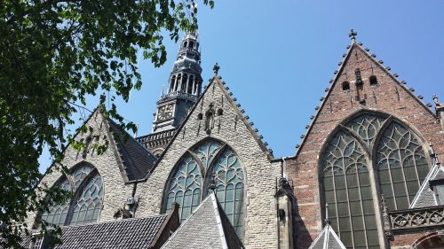 Amsterdamas, Bažnyčia, Architektūra, Nyderlandai, Miestas, Kelionė, Tradicinis