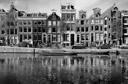 Amsterdamas, Europa, Atostogos, Vaikščioti, Nyderlandai, Šventė, Kanalai, Miestas, Kraštovaizdis, Kelionė, Riverside, Namai, Atspindys, Architektūra, Peržiūros, Žygiai, Valtis, Atmintis