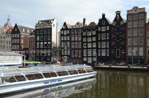 Amsterdamas, Nyderlandai, Kanalas, Kanalai, Europa, Valtys, Turizmas, Kelionė, Kelionė