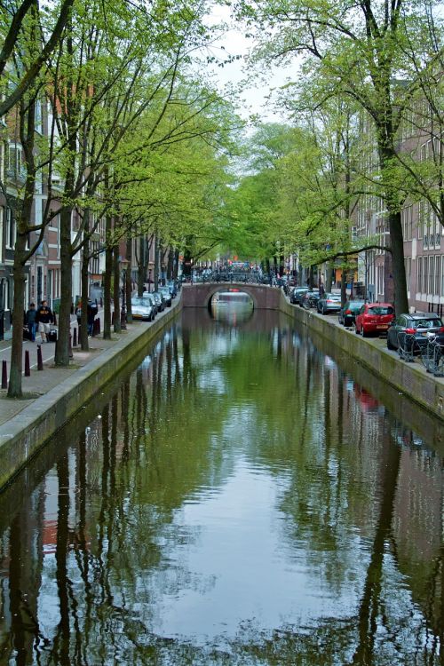 Amsterdamas, Kanalas, Kanalas, Kanalai, Amstel, Vandens Kelias, Nyderlandai, Vanduo, Holland, Kanalo Grafatas
