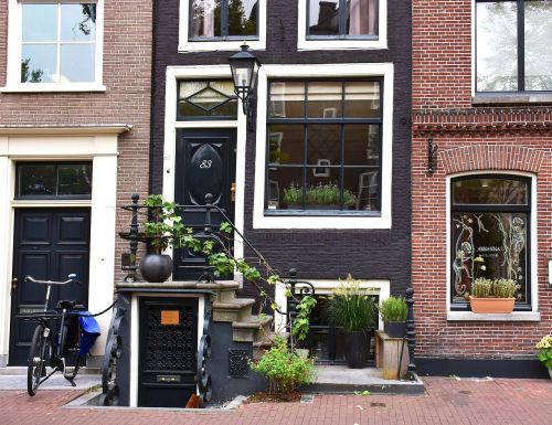 Amsterdamas, Namai, Tradiciškai, Įvestis, Holland, Nyderlandai, Architektūra, Centro