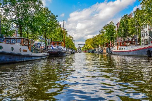 Amsterdamas, Kanalas, Olandų, Holland, Kelionė, Valtis, Nyderlandai, Vanduo