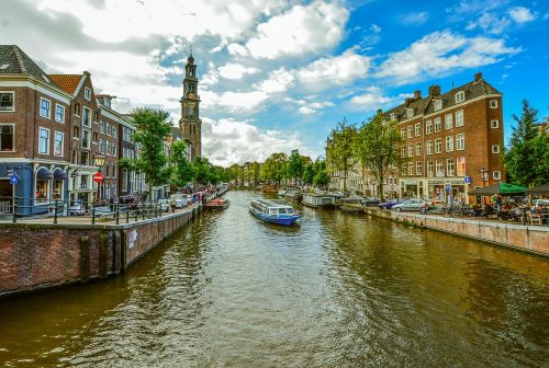 Amsterdamas, Kanalai, Valtis, Olandų, Miestas, Pastatas