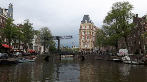 Amsterdamas, Miestas, Kanalas, Kanalas, Istorinis Centras, Miesto Panorama, Kanalai, Miestas, Tiltas, Vanduo