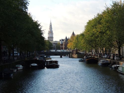 Amsterdamas, Kanalas, Holland, Vanduo, Turizmas