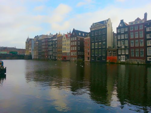 Amsterdamas, Centro, Nyderlandai, Miestas, Vaizdas, Miesto, Miesto Panorama, Kelionė, Turizmas, Rajonas, Architektūra, Ekskursijos, Upė, Panorama, Miestas, Scena, Kranto