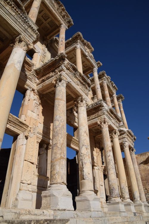 Senovės, Celso Biblioteka, Efesas, Selcuk, Architektūra, Turkija, Griuvėsiai
