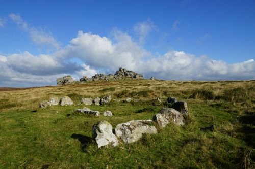 Senas Akmeninis Ratas, Dartmoor, Dartmoor Tor, Cistvaen, Granitas, Nacionalinis Parkas, Anglija