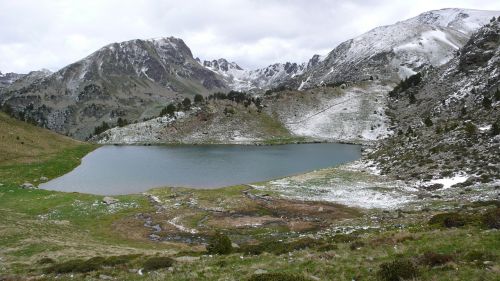 Andorra, Kalnai, Šventė, Pirėnai, Midi-Pirenejos, Gamta, Kraštovaizdis, Kalninis Ežeras, Sniegas