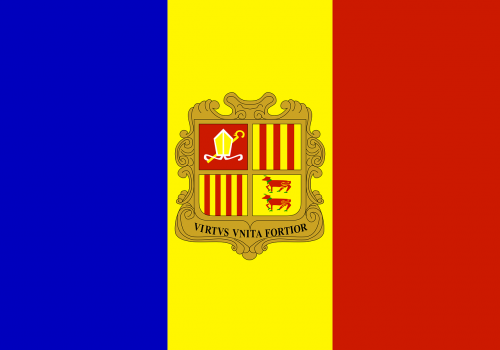Andorra, Vėliava, Nacionalinis, Simbolis, Šalis, Andoranas, Tauta, Ženklas, Europa, Nemokama Vektorinė Grafika