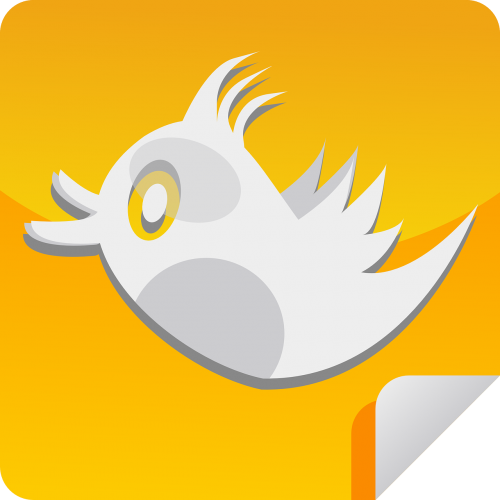 Android Programa, Lipdukas, Čivināšana, Twitter, Paukštis, Socialinis, Mielas, Mygtukas, Nemokama Vektorinė Grafika