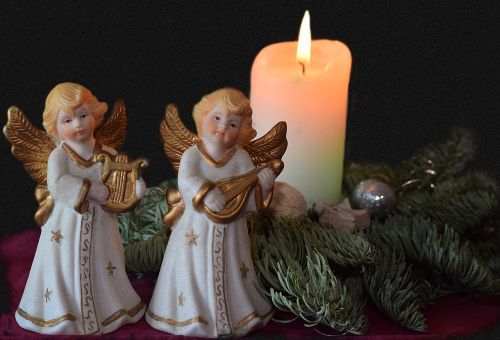 Angelas, Adventas, Žvakė, Figūra, Apdaila, Kalėdiniai Dekoracijos