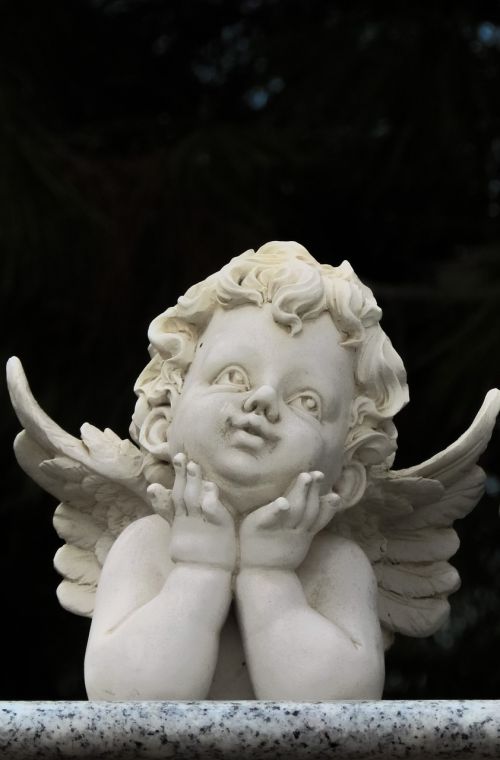 Angelas, Sparnai, Dangus, Angeliškas, Religija, Dangaus, Vaikas, Skulptūra, Kalėdos, Vintage, Kapinės