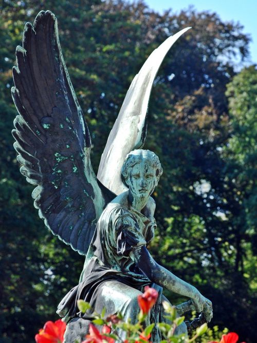 Angelas, Potsdamas, Skulptūra, Sanssouci, Bronza