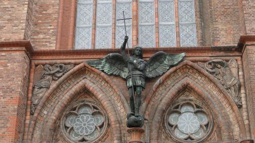 Angelas, Skulptūra, Paminklas, Figūra, Bažnyčia, Tikėjimas, Religija, Architektūra, Berlynas, Vokietija