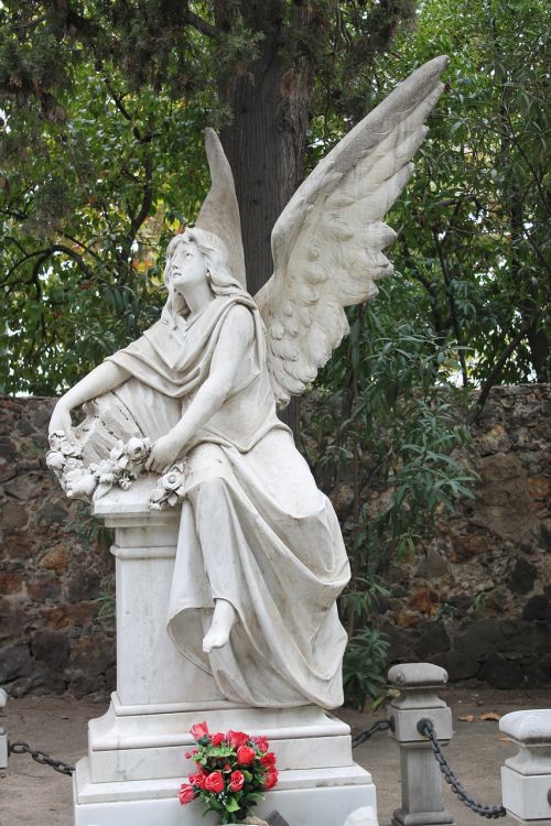 Angelas, Statula, Kapinės, Religinis, Skulptūra, Miręs, Dangus, Kapinės