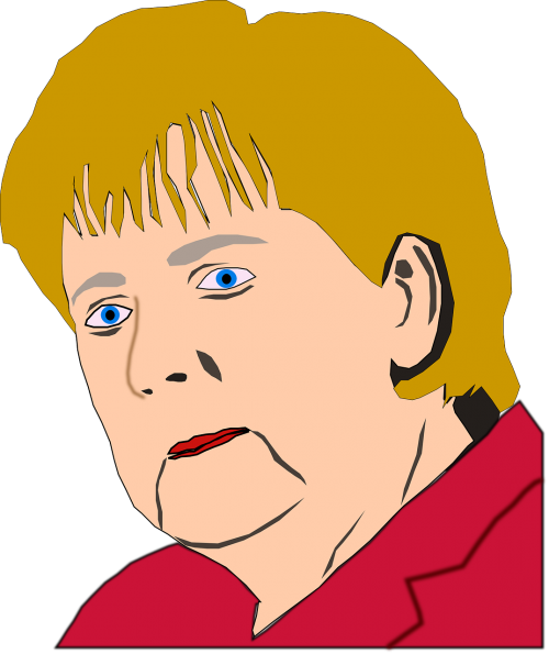 Angela Merkel, Merkel, Politikė, Moteris, Veidas, Galva, Liūdnas, Rimtas, Nemokama Vektorinė Grafika