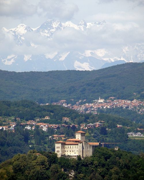 Angera, Varese, Panorama, Italy, Savivaldybė, Miestas, Pilis, Vaizdas