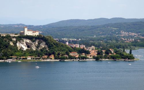 Angera, Ežeras, Varese, Panorama, Italy, Savivaldybė, Miestas, Pilis, Vaizdas