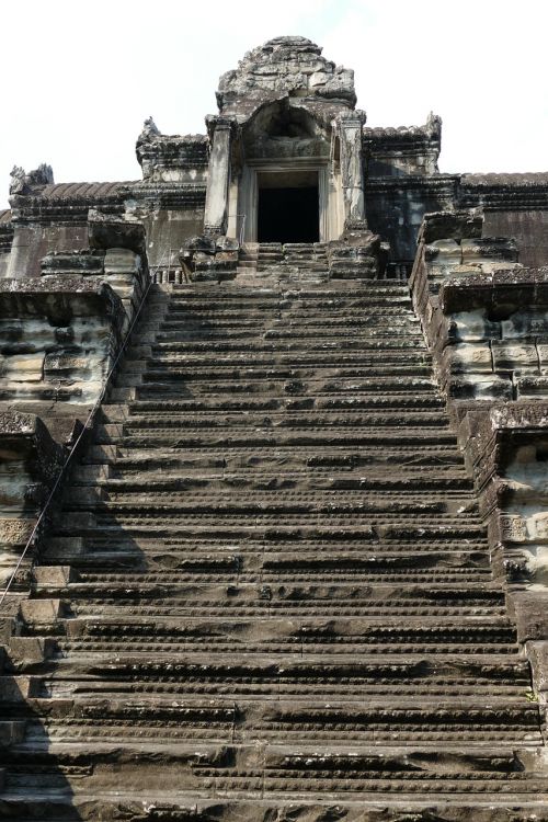 Angkor, Angkor Wat, Kambodža, Šventykla, Asija, Šventyklos Kompleksas, Istoriškai, Architektūra, Unesco, Pasaulinis Paveldas, Unesco Pasaulio Paveldas, Siem Grižti, Laiptai, Palaipsniui, Kietas